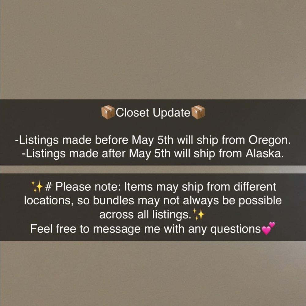 🚨Closet Update Notice 🚨(Please read description)